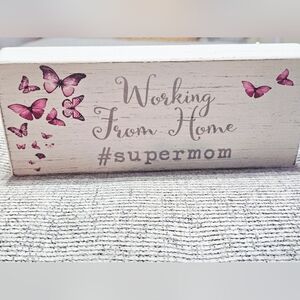 NWT Pink Butterfly Wall Decor - Working From Home #Supermom